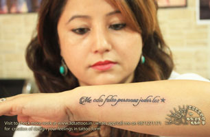 script tattoo on arm, arm tattoo, script tattoo on wrist , font tattoo , tattoo on wrist , tattoo in delhi, 3d tattooo artist in india, 3d tattoos,3d tattoo in delhi ,3d tattoo in manali ,micro blading in delhi ,permanent make up in delhi , permanent