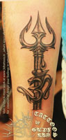 trisula tattoo , trident tattoo, trishul with damroo tattoo, trishul tattoo, trishul om tattoo, religious tattoo, permanent tattoo, permanent make up tattoo, cosmetic tattoo, eyebrow tattoo, same permanent makeup,3d tattoos, guptram , gupt ram, tatto
