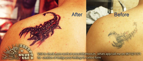 3d scorpio tattoo ,3d scorpio,3d spider ,scorpio tattoo, 3d scorpio tattoo on shoulder , tattoo in delhi, 3d tattooo artist in india, 3d tattoos,3d tattoo in delhi ,3d tattoo in manali ,micro blading in delhi ,permanent make up in delhi , permanent m