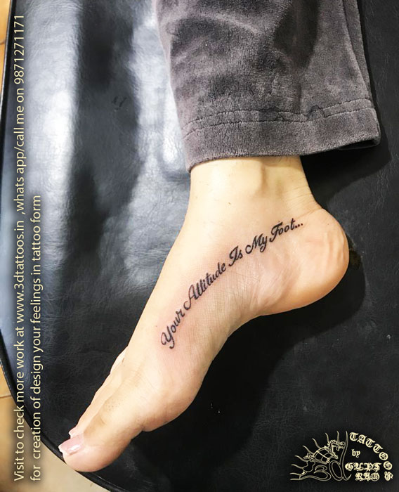 6567 script tattoo on feet