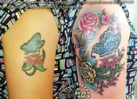 butterfly tattoo , tattoo modification,tattoo coverup,bicep tattoo,flower tattoo,tattoo,3d tattoos, guptram , tattoo shop in delhi,best attoo artist in delhi,tattoo stidio in delhi, small tattoos, creative tattoos,tattoo artist in defence colony , ta